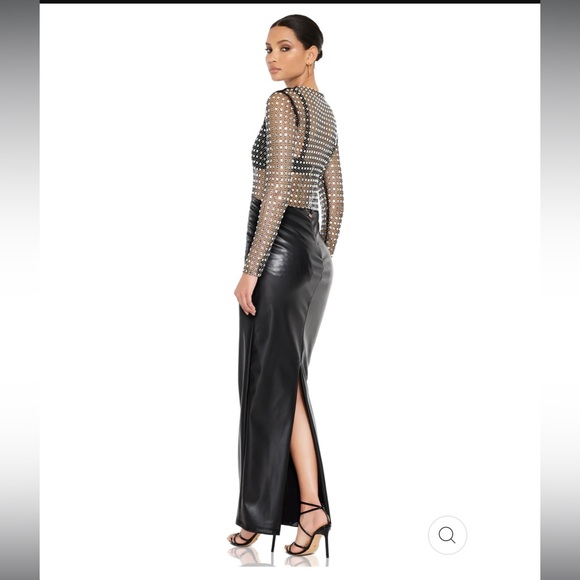 NOOKIE REBEL Faux Leather Maxi SKIRT XS BLACK - Picture 6 of 7